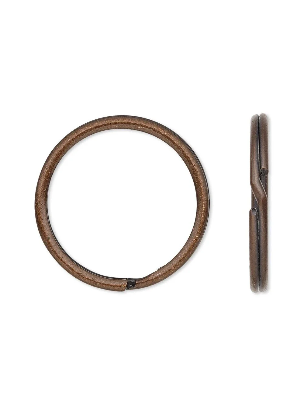 Bulk Steampunk Antiqued Copper 24mm Key Chain Jewelry Split Ring Findings 10 pcs